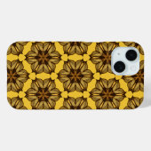 Geel Abstract Floral Pattern Case-Mate iPhone Case (Achterkant (horizontaal))