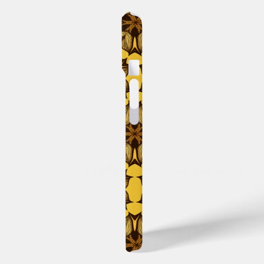 Geel Abstract Floral Pattern Case-Mate iPhone Case (Achterkant / Links)