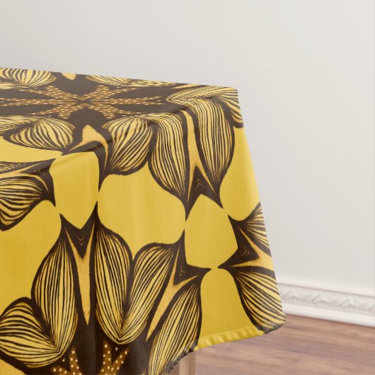 Geel Abstract Floral Pattern Tafelkleed (Voorbeeld)