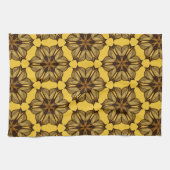 Geel Abstract Floral Pattern Theedoek (Horizontaal)