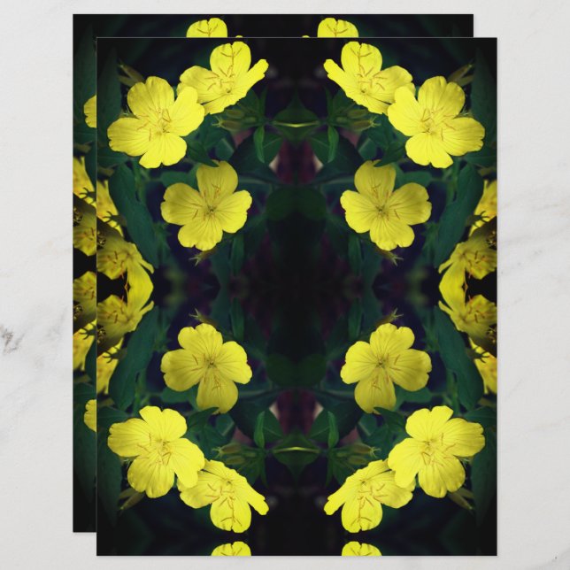 Geel Abstract gekleurd papier voor primrose Flower (Voorkant / Achterkant)