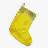 Geel Abstract: getextureerd, met de hand getekend. Kleine Kerstsok (Voorkant (Hangend))