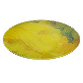 Geel Abstract: getextureerd, met de hand getekend. Snijplank (Hoek)