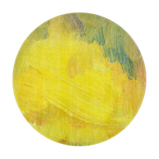 Geel Abstract: getextureerd, met de hand getekend. Snijplank (Voorkant)
