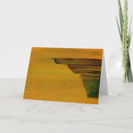 Geel Abstract Groeten Kaart (Voorkant)