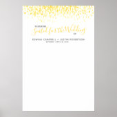 Geel abstract-kunstblanco sjabloon poster (Voorkant)