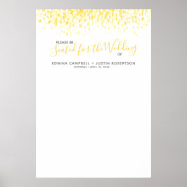 Geel abstract-kunstblanco sjabloon poster