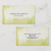 Geel Abstract kunstschildpad Modern Visitekaartje (Voorkant / Achterkant)