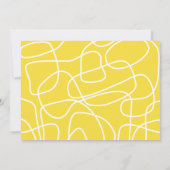 Geel Abstract Lijn Vet Aangepaste Bruids-Shower Bedankkaart (Achterkant)