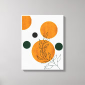 Geel Abstract minimalistisch blad canvas Afdruk (Voorkant)