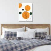 Geel Abstract minimalistisch blad canvas Afdruk (Insitu (Slaapkamer))