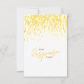 Geel abstract modern huwelijkshuwelijksantwoord RS RSVP Kaartje (Voorkant)