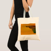 Geel abstract ontwerp tote bag (Voorkant (product))