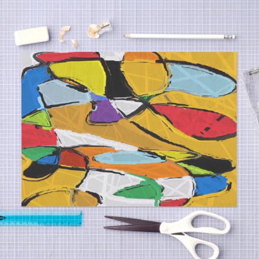 Geel Abstract papier (Craft)