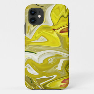 Geel abstract patroon Case-Mate iPhone case