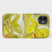 Geel abstract patroon Case-Mate iPhone case (Achterkant (horizontaal))