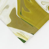Geel abstract patroon fleece deken (Hoek)