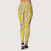 Geel abstract patroon "Ratti_Creative_Arts" Leggings (Achterkant)