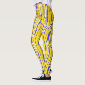 Geel abstract patroon "Ratti_Creative_Arts" Leggings (Links)