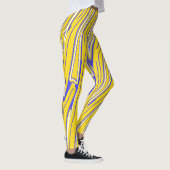 Geel abstract patroon "Ratti_Creative_Arts" Leggings (Rechts)