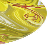 Geel abstract patroon snijplank (Hoek)
