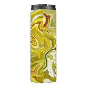 Geel abstract patroon thermosbeker (Achterkant)