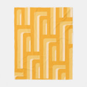 Geel Abstract Retro Geometrisch Fleece Deken (Voorkant)
