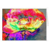 Geel abstract schilderij van de papaverwaterverf (Voorkant Horizontaal)