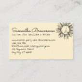 Geel Abstract Spiritueel-Celestial Sun Tarot Visitekaartje (Achterkant)