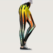 geel abstract tulpenontwerp met Tron2021. Leggings (Rechts)