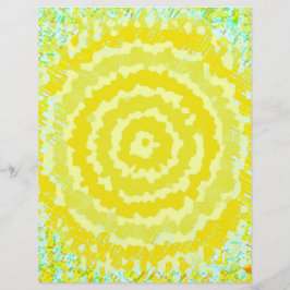 Geel Abstracte Bloem Scrapbook Papier 2-zijdig Pag