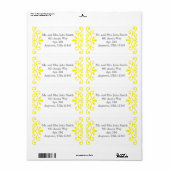 Geel adres Sticker (Full Sheet)