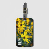 Geel afgesneden lederen cefloer monogram bagagelabel (Voorkant (verticaal))
