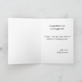 Geel Afro-Amerikaans Verloving Groet Kaart (Binnen)