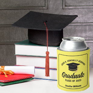 Geel Afstuderen Custom Graduation Party Blikjeskoeler