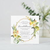 Geel Afstuderen Daffodil Square Kaart (Staand voorkant)