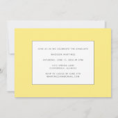 Geel Afstuderen de Aankondiging van het Afstuderen (Achterkant)