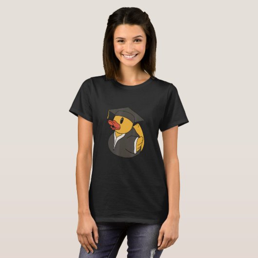 Geel Afstuderen Duck Bath Duckie Ducking T-shirt (Voorkant volledig)