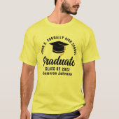 Geel Afstuderen gepersonaliseerd Afstuderen T-shirt (Voorkant)