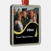  geel Afstuderen Metalen Ornament (Rechts)