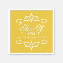  geel | Afstuderen Napkins Servetten