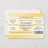 Geel Afstuderen of partijtoelatingstabel Kaart (Voorkant)