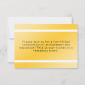 Geel Afstuderen of partijtoelatingstabel Kaart (Achterkant)