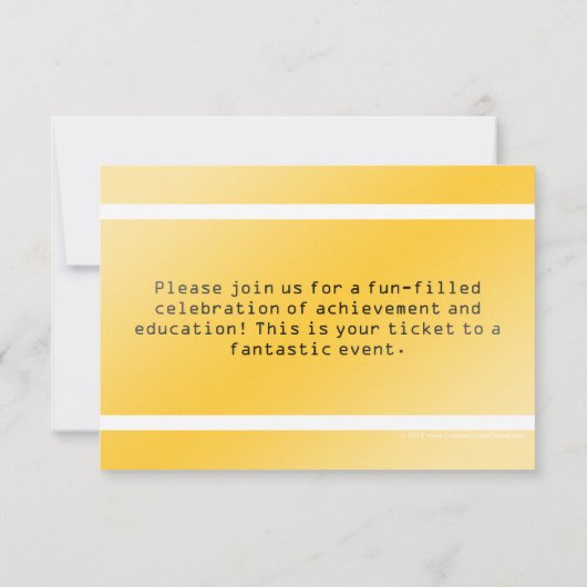 Geel Afstuderen of partijtoelatingstabel Kaart (Achterkant)