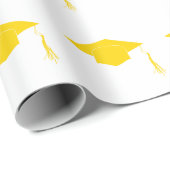 Geel afstuderen pet simpel cadeaupapier (Rol Hoek)