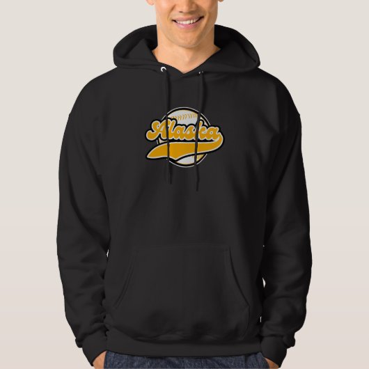 Geel Alaska College Universiteitsstijl Nationaal A Hoodie (Voorkant)
