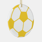 Geel Amber Voetbal Keramisch Ornament (Rechts)