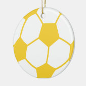 Geel Amber Voetbal Keramisch Ornament (Links)