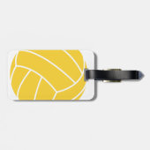 Geel Amber Volleybal Bagagelabel (Achterkant horizontaal)