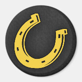 Geel amberkleurig Hoefijzer Magneet (Voorkant)